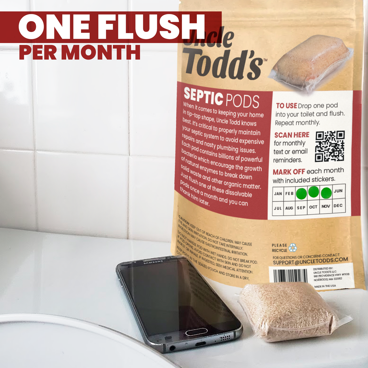 Septic Pods - 12 Month Supply