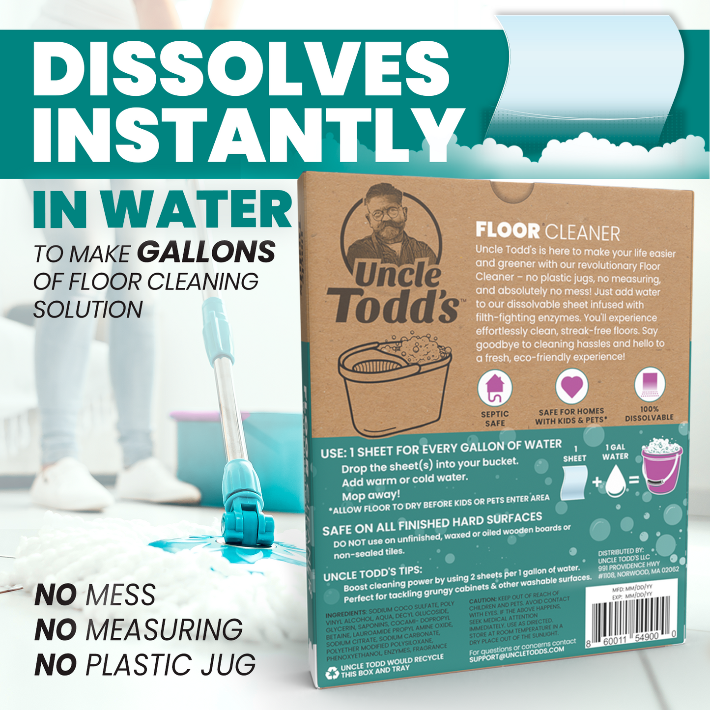 Dissolvable Floor Cleaner Sheets