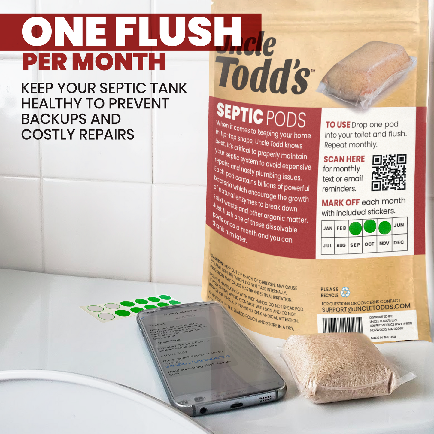 Septic Pods - 12 Month Supply