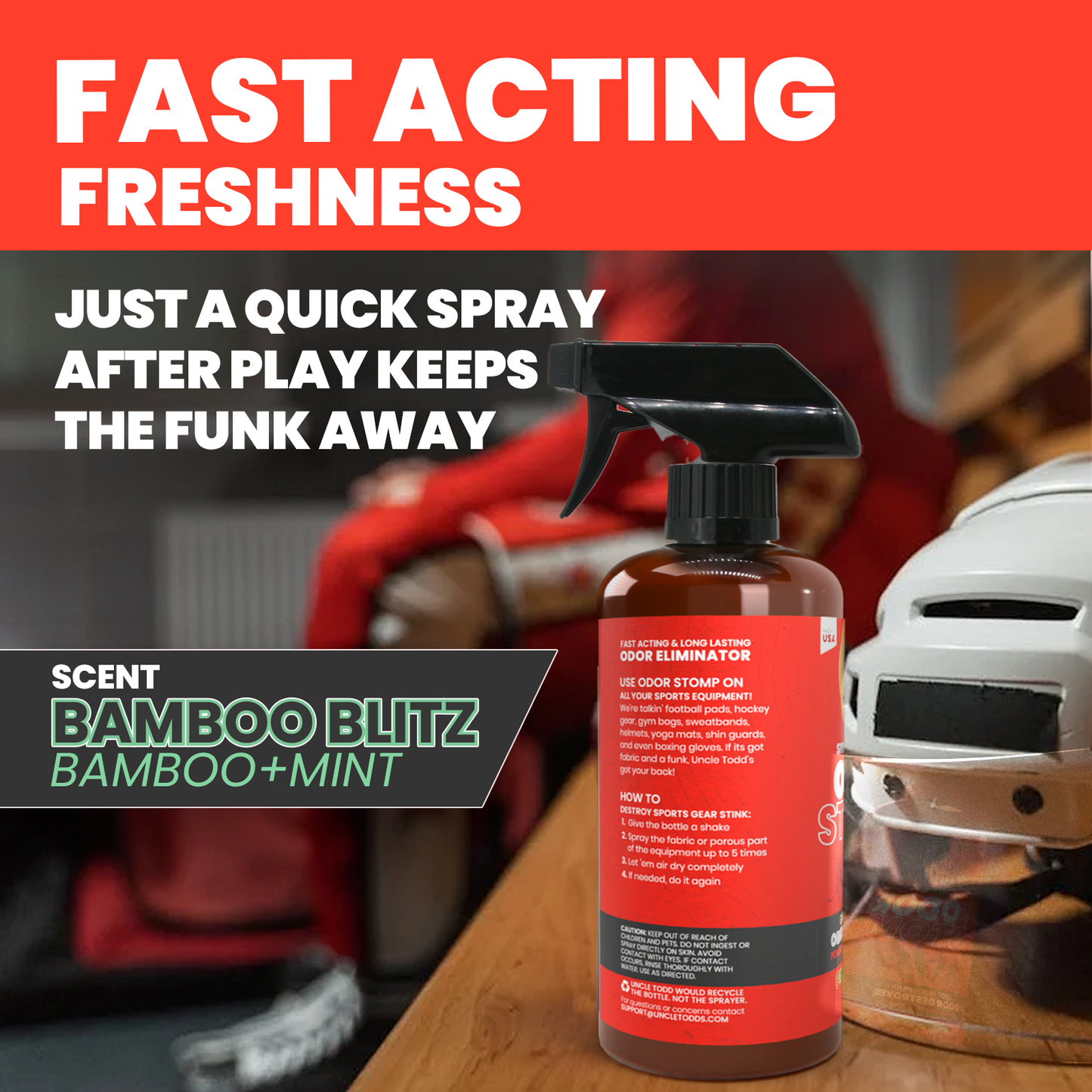 Odor Stomp Sports Equipment Odor Eliminator & Deodorizer