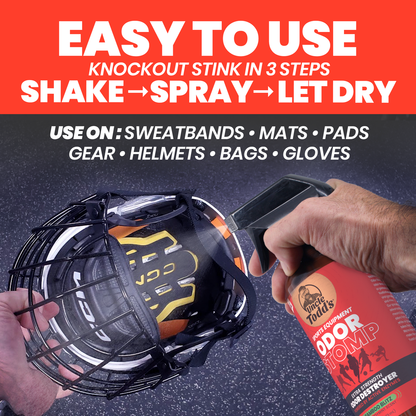 Odor Stomp Sports Equipment Odor Eliminator & Deodorizer