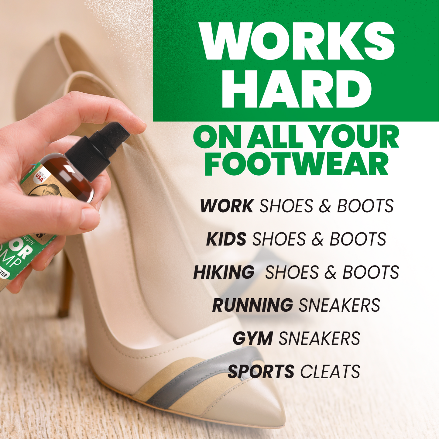 Uncle Todd's Odor Stomp Shoe Deodorizer 2-Pack Mountain Fresh- Proven & Powerful Enzyme Shoe Spray for Odor Elimination in All Footwear