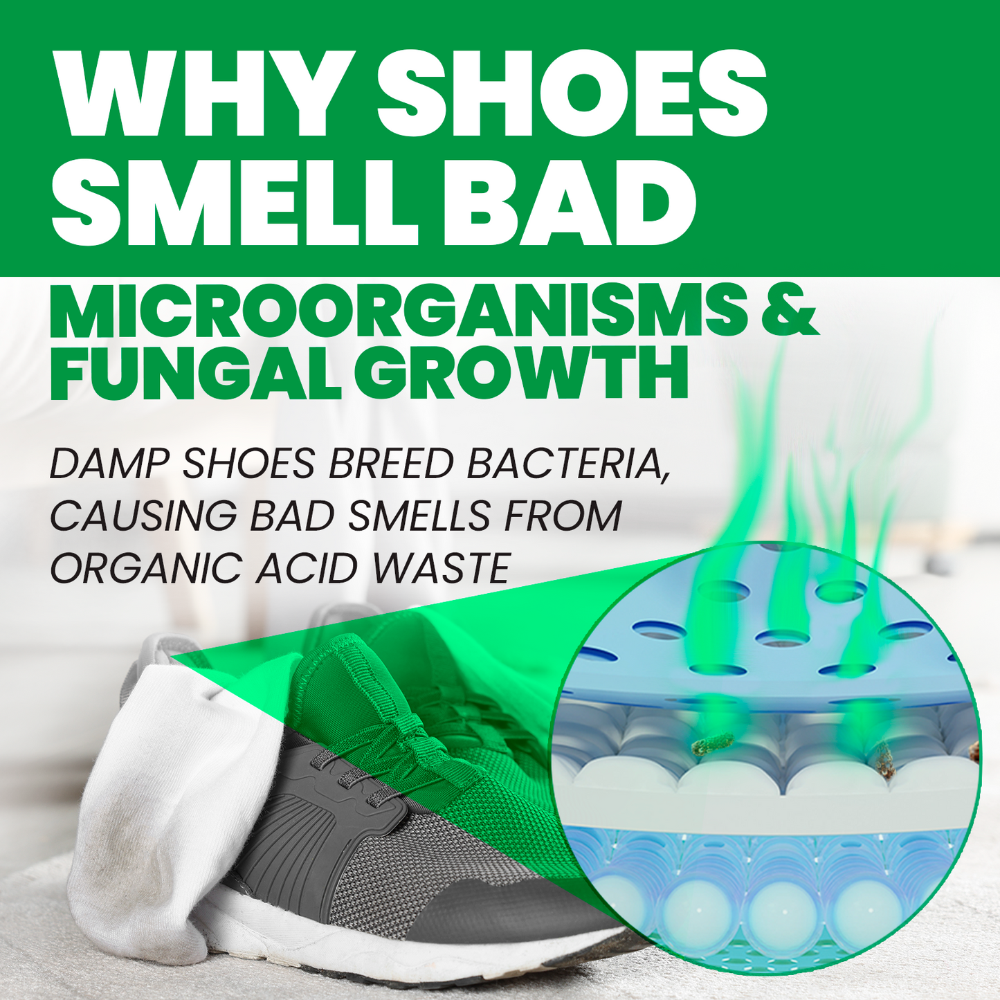Uncle Todd's Odor Stomp Shoe Deodorizer 2-Pack Mountain Fresh- Proven & Powerful Enzyme Shoe Spray for Odor Elimination in All Footwear