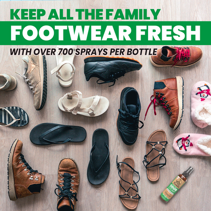 Uncle Todd's Odor Stomp Shoe Deodorizer 2-Pack Mountain Fresh- Proven & Powerful Enzyme Shoe Spray for Odor Elimination in All Footwear