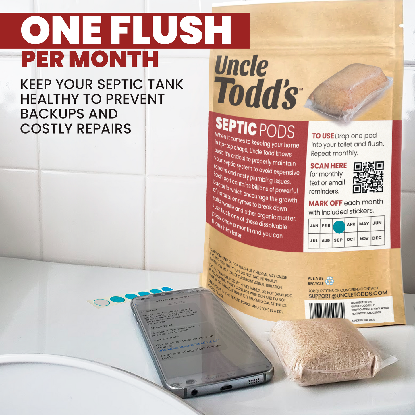 Septic Pods -  6 Month Supply