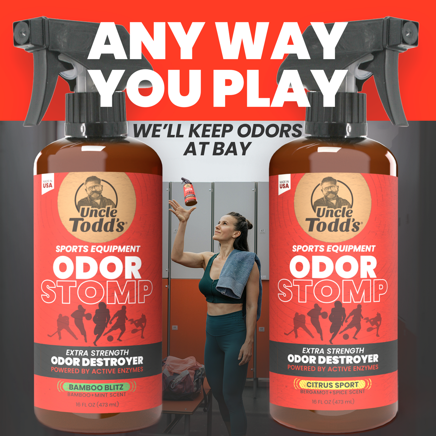 Odor Stomp Sports Equipment Odor Eliminator & Deodorizer