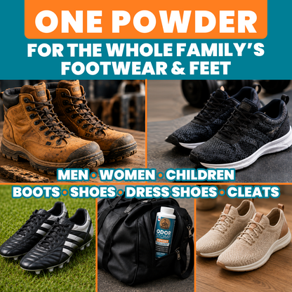 Uncle Todd's 3-in-1 Foot Powder - Controls Sweat, Removes Odor & Keeps Feet Cool - Talc-Free Shoe Deodorizer (7oz) - Fast Acting Foot Powder for Smelly feet for Men, Women, Athletes - Made in USA